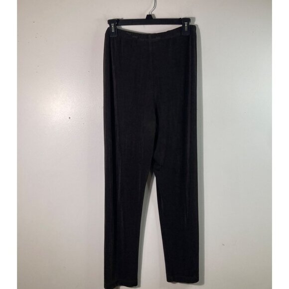 Womens Chicos Travelers Straight Leg Pants Black L Short Acetate‎ Spandex - Picture 2 of 7